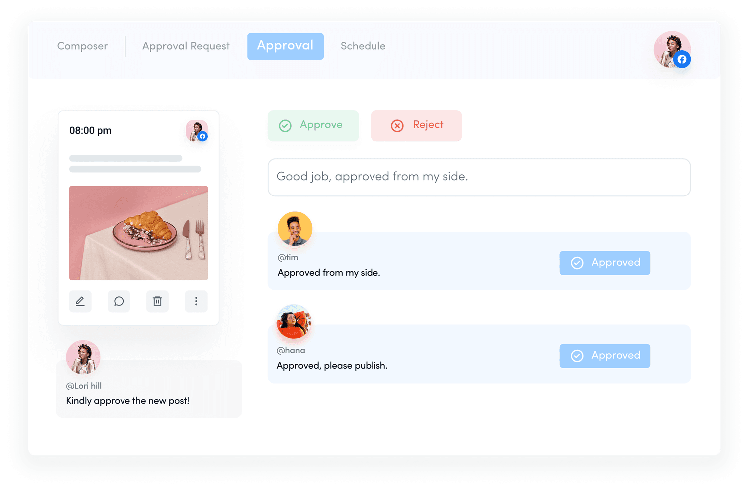 Team using internal notes