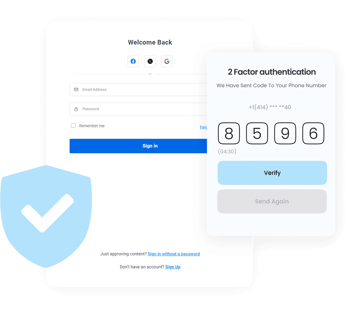 Secure with two-factor authentication