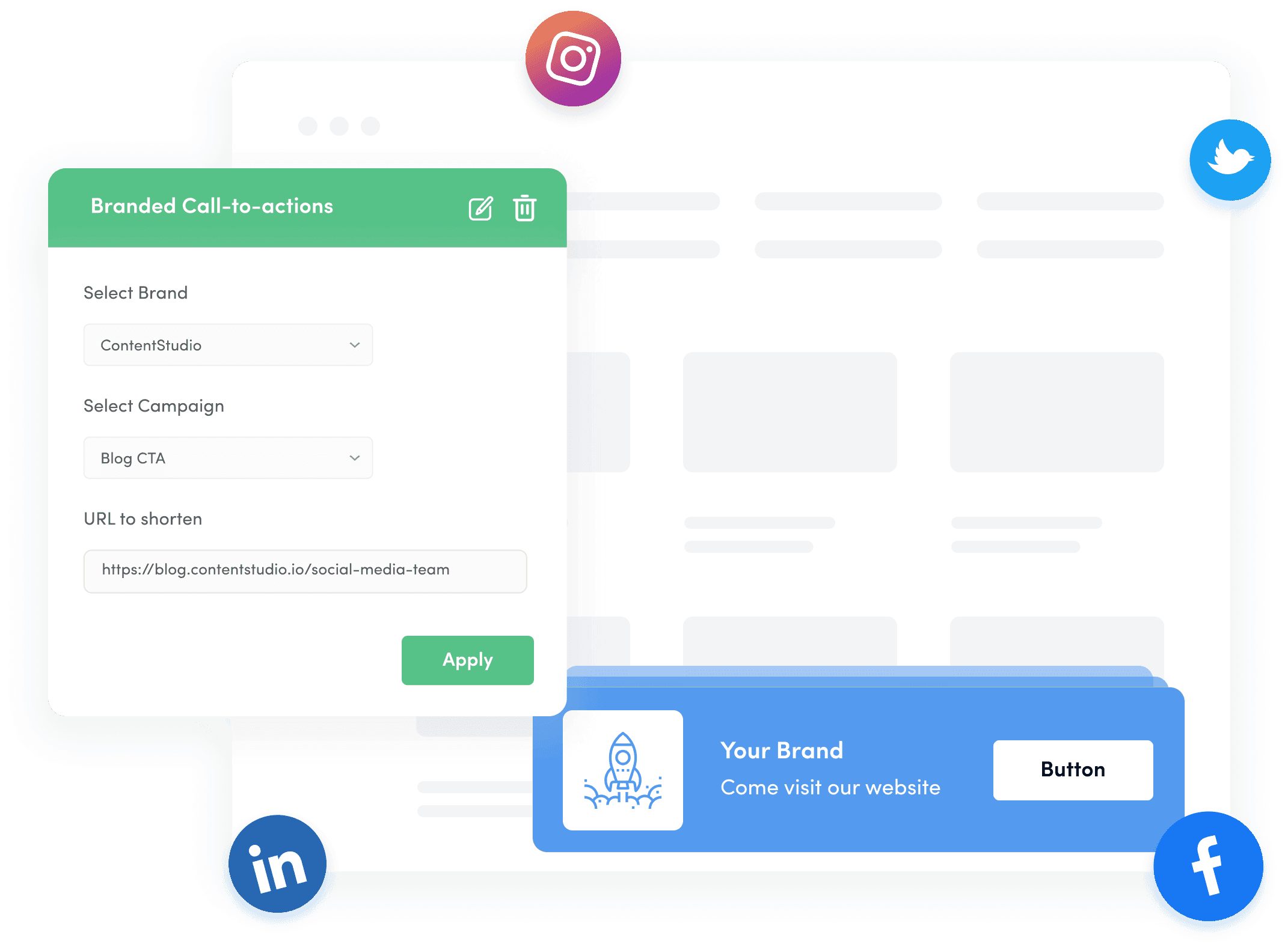 Link shortening - social media publisher