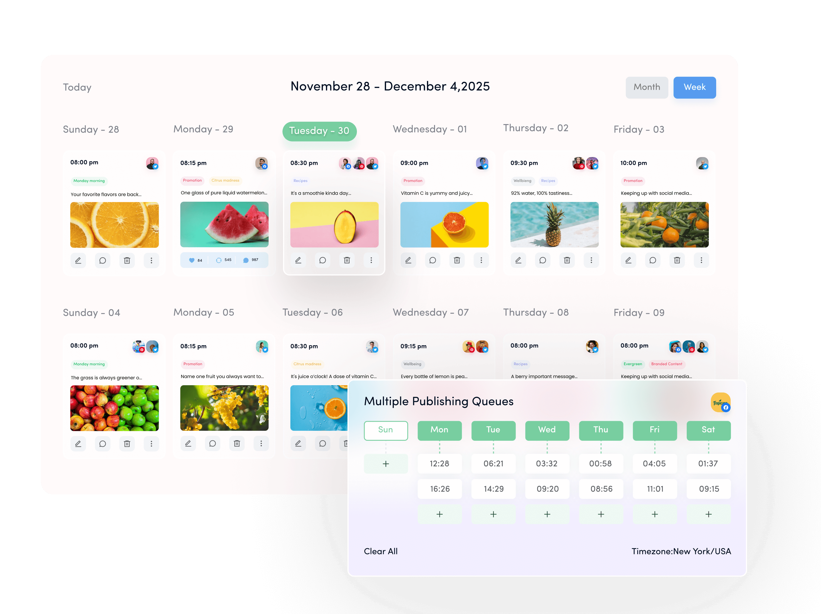 Unified content calendar for planning, scheduling and approvals feature