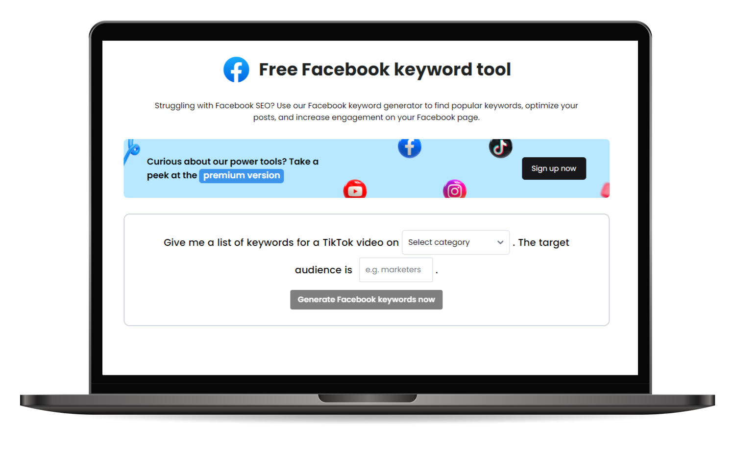 Facebook Keyword Tool