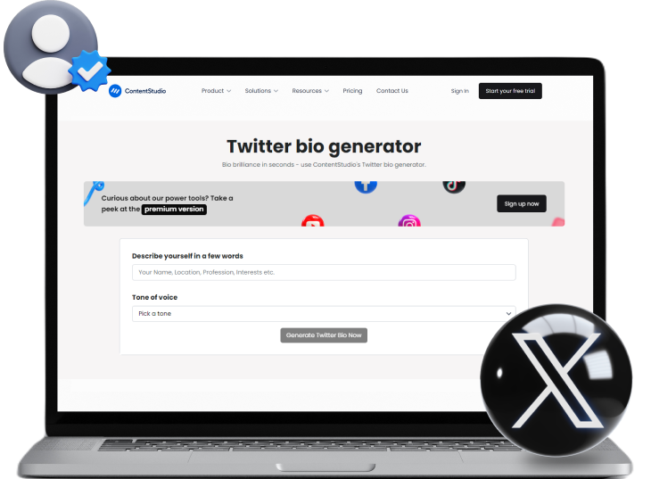 X (Twitter) bio generator