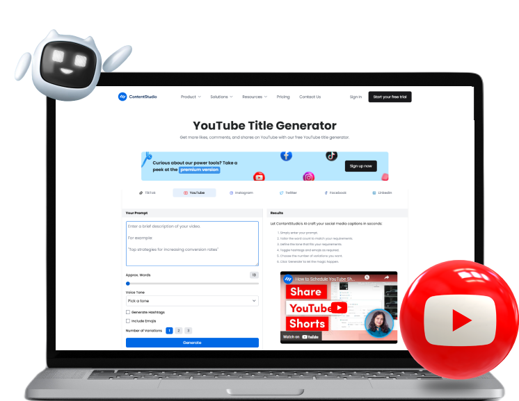 YouTube title generator